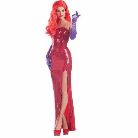 NEW Party King Toon Starlet Jessica Rabbit Sexy Costume Size Medium - Picture 1 of 4